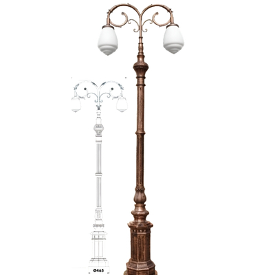 LI-8223-BKT 02-9032 Modern Outdoor Pole Light